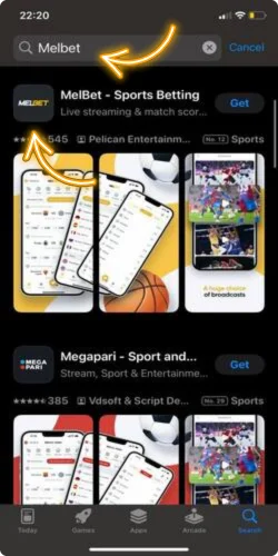 Search for Melbet BD and download the app